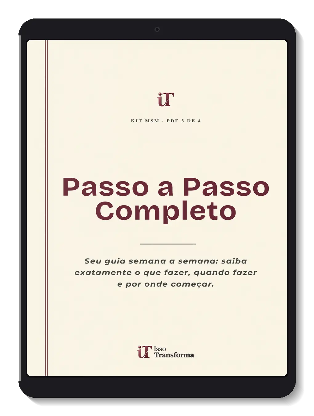 Capa do PDF Passo a Passo Completo com guia semana a semana do método MSM